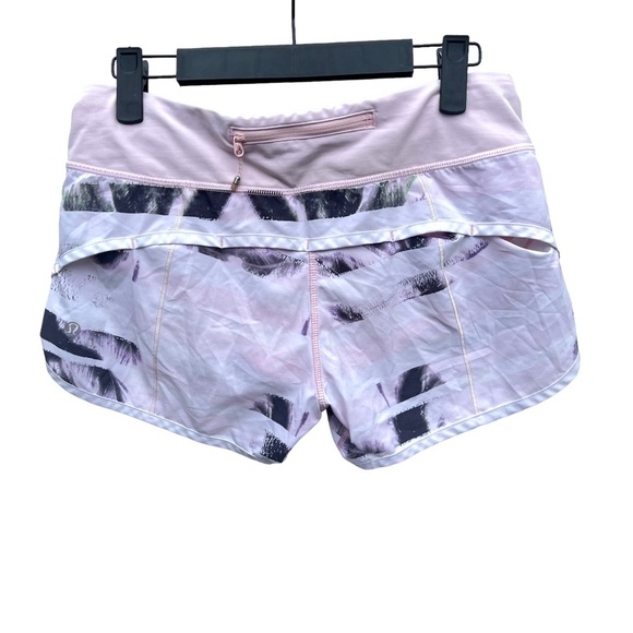 Lululemon Speed shorts size 4 pink white sunset stripe quartz - Picture 6 of 6